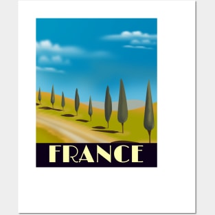 France landscape travel poster Posters and Art